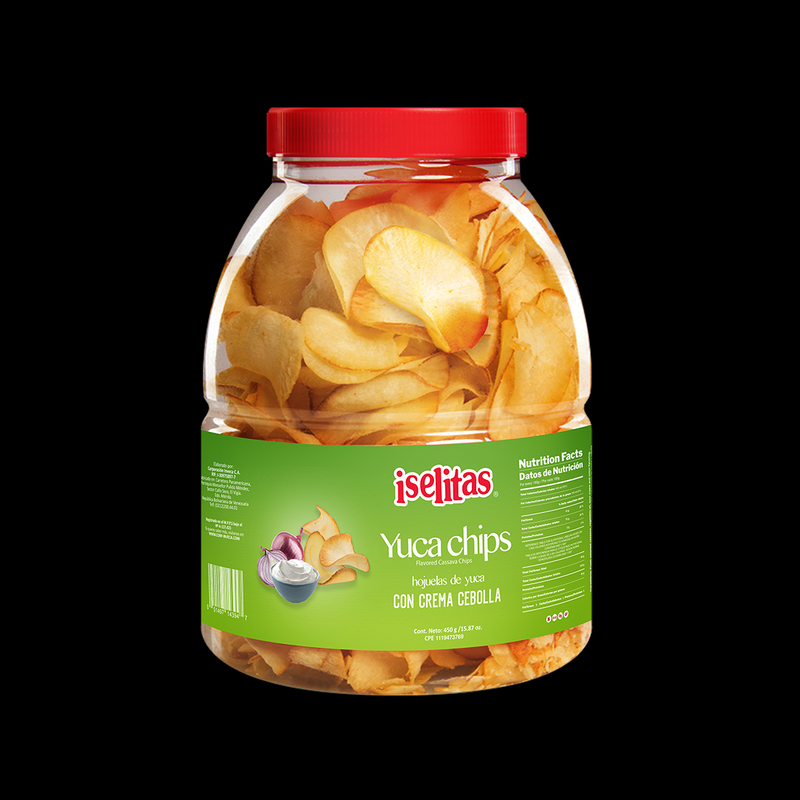 Yuca Chips Crema Cebolla Iselitas 450 Gr