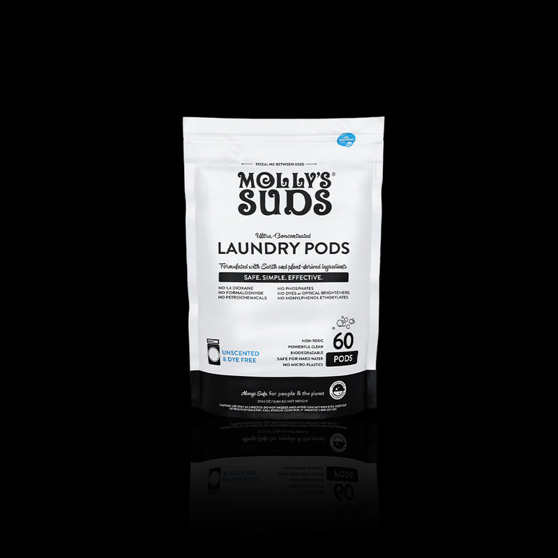 Laundry Pods 60 Unscented & Dye Free Pods Molly Suds 840 Gr