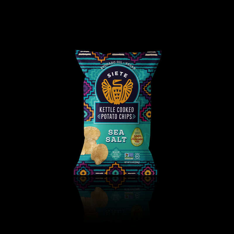Sea Salt Kettle Cooked Potato Chips Siete 158 Gr