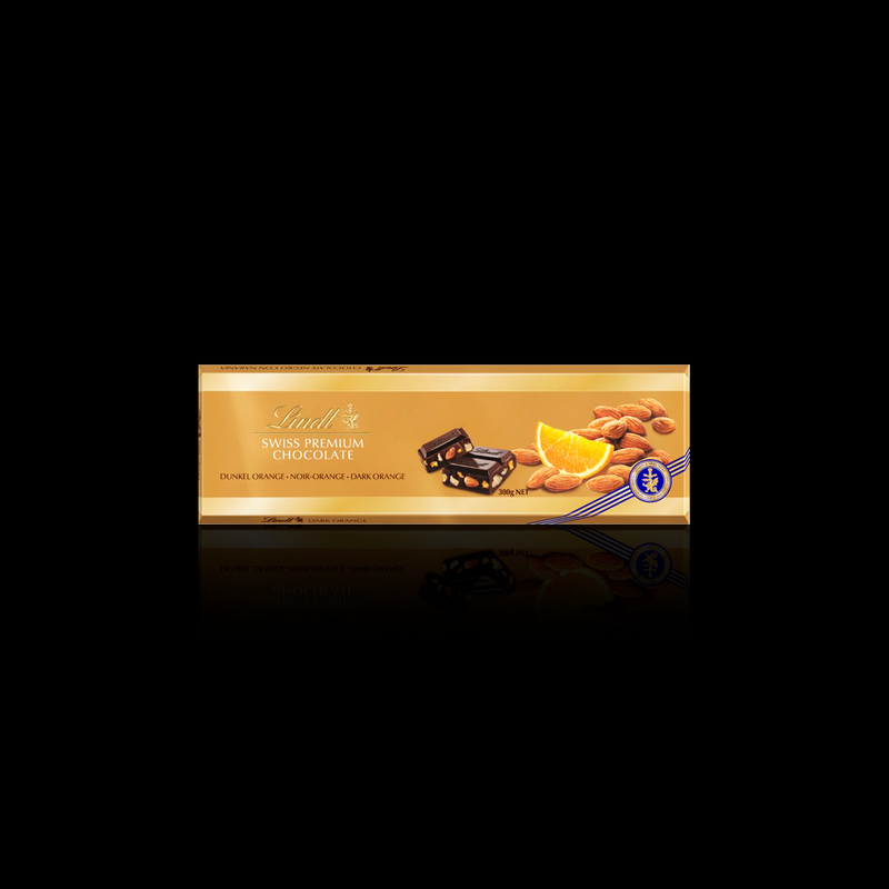 Swiss Premium Chocolate Leche Naranja Lindt 300 Gr