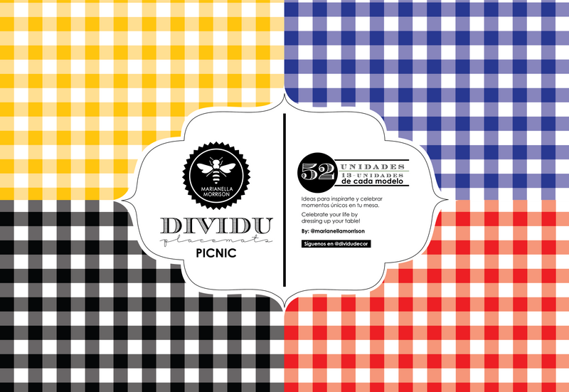 Block de Individuales de Papel Dividu Picnic