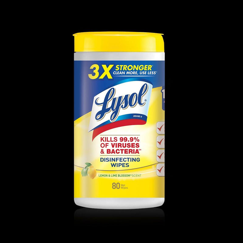 Lemon Disinfecting Wipes 80 Wet Wipes Lysol 473 Gr