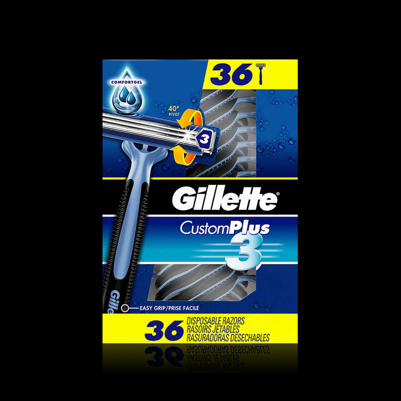 Custom Plus 3 Gilette 36 Disposable Razors