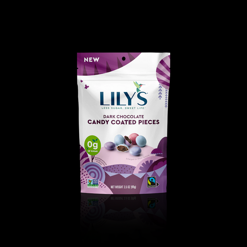 Dark Chocolate Candy Coated Pieces Lilys 99 Gr