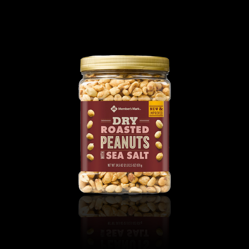 Dry Roasted Peanuts Sea Salt Members Mark 978 Gr