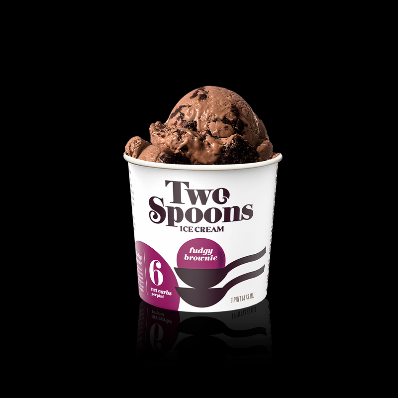 Fudgy Brownie Ice Cream Two Spoons 473 Ml