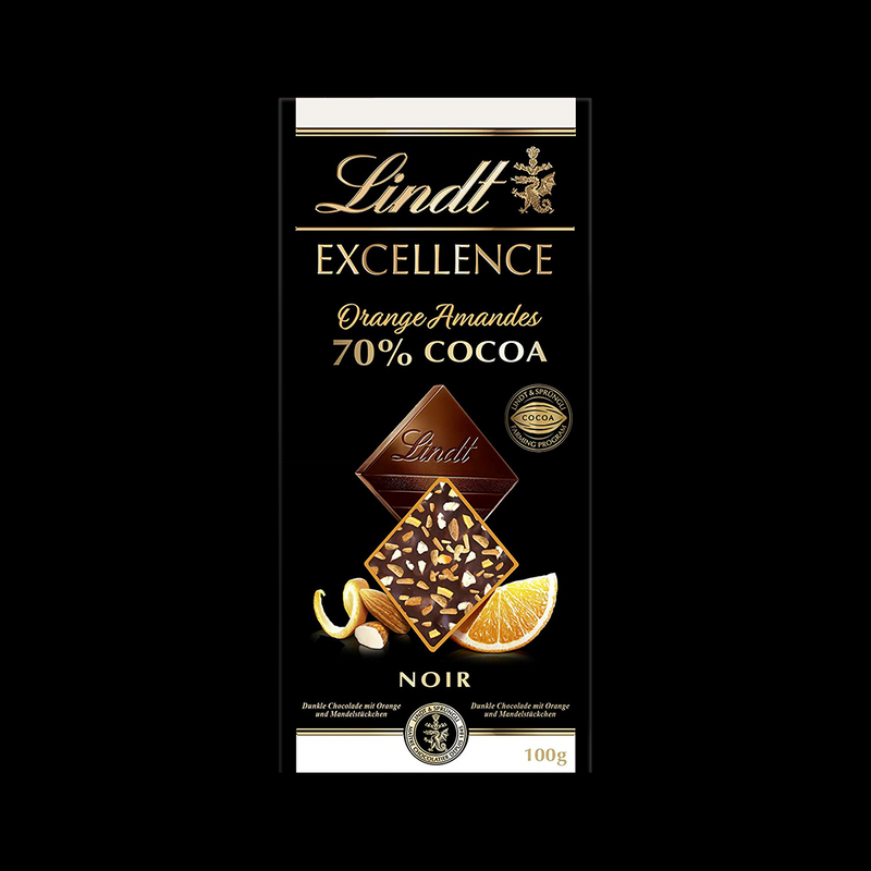 Orange Amandes 70% Cacao Lindt Excellence 100g