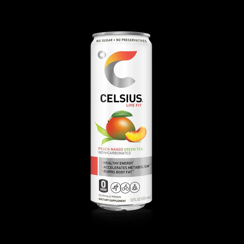 Peach Mango Green Tea Live Fit Celsius 355 ML