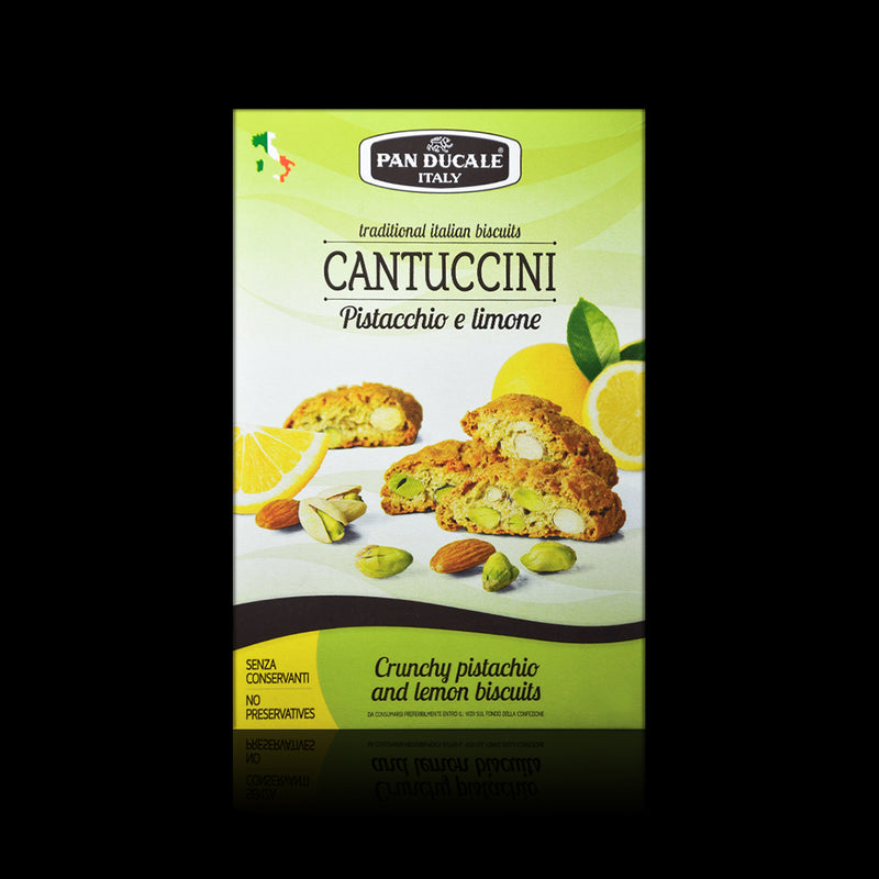 Galletas Italianas de Pistacho y Limón Cantuccini Pan Ducale 180 g