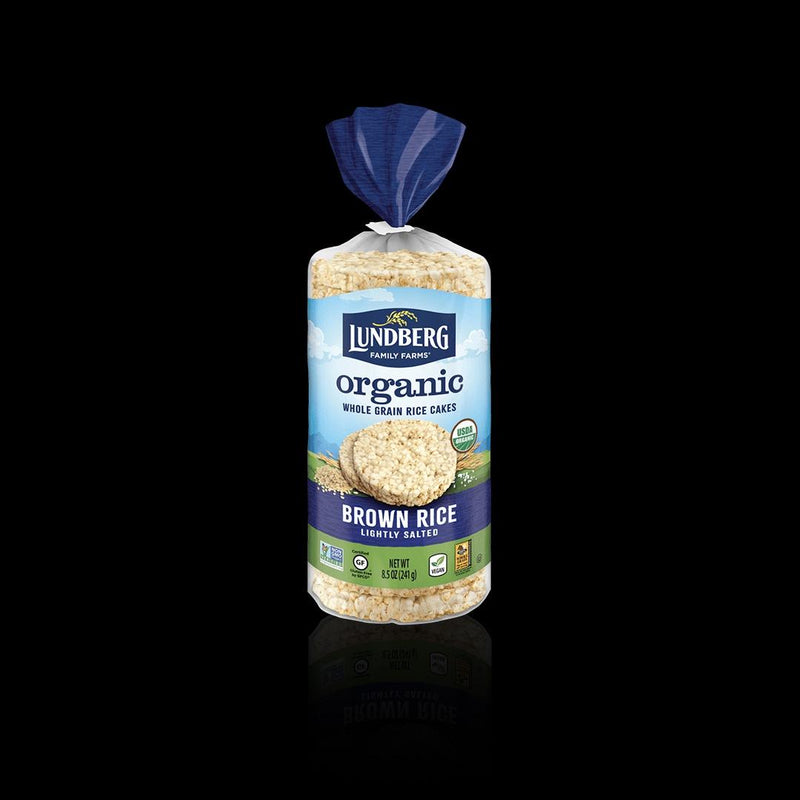 Organic Whole Grain Rice Cakes Brown Rice Lightly Salted Lundberg 247 Gr