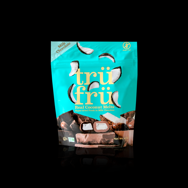 Real Coconut Melts Milk Chocolate Tru Fru 119 Gr