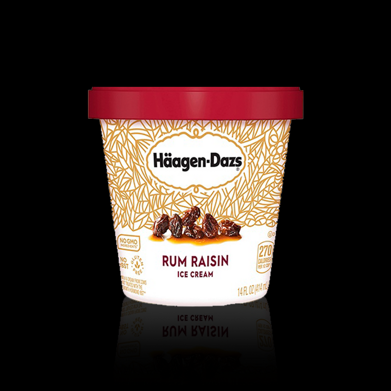Rum Raisin Ice Cream Haagen Dazs 414 Ml