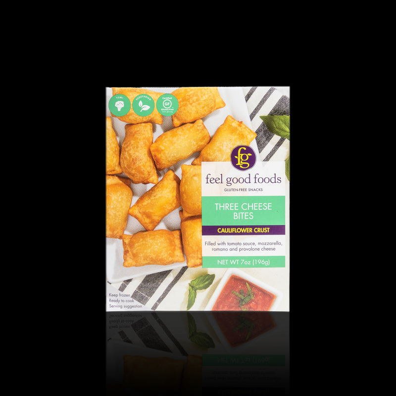 Three Cheese Bites Cauliflower Curst Feel Good Foods 196 Gr