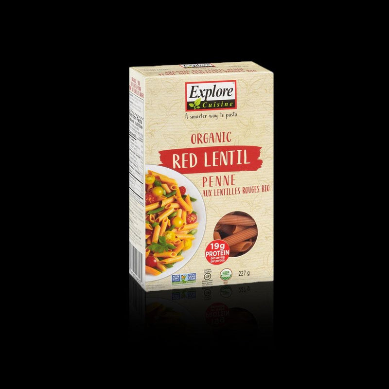Organic Red Lentil Penne Explore Cuisine 227 Gr